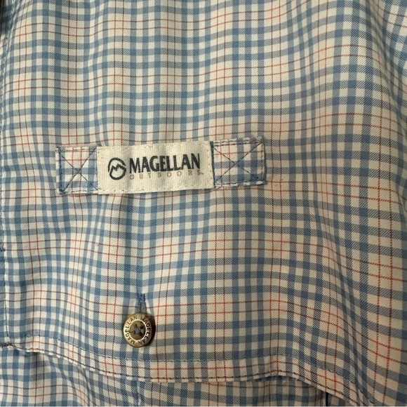 Magellan Men’s MagWick Short Sleeve Fish Gear Button Up Plaid Shirt Sz 2XL GUC - Picture 3 of 10